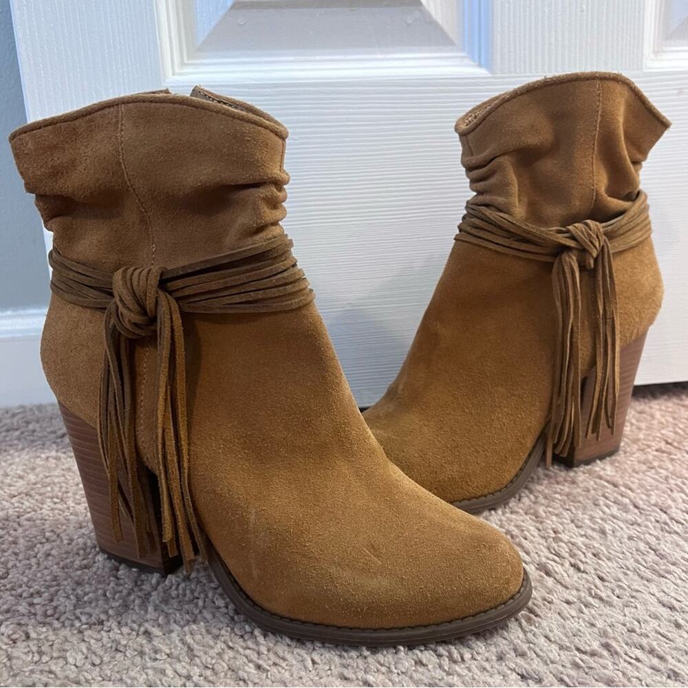Jessica Simpson Sesley Ankle Tassel Booties Size 7 Women’s